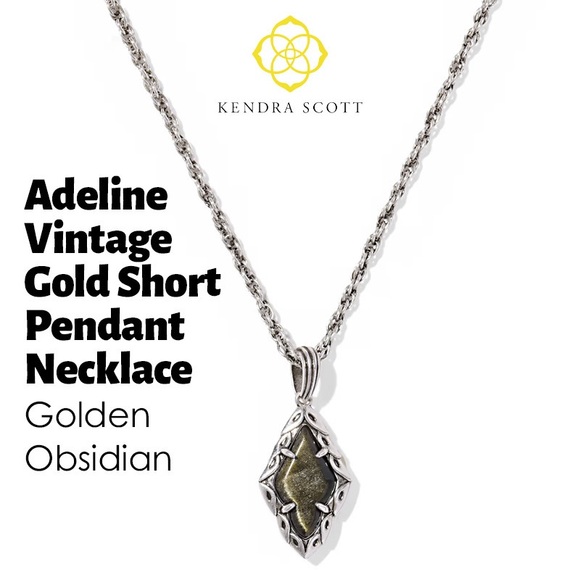 Kendra Scott Jewelry - Kendra Scott Silver Necklace with Golden Obsidian